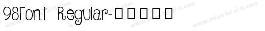 98Font Regular字体转换